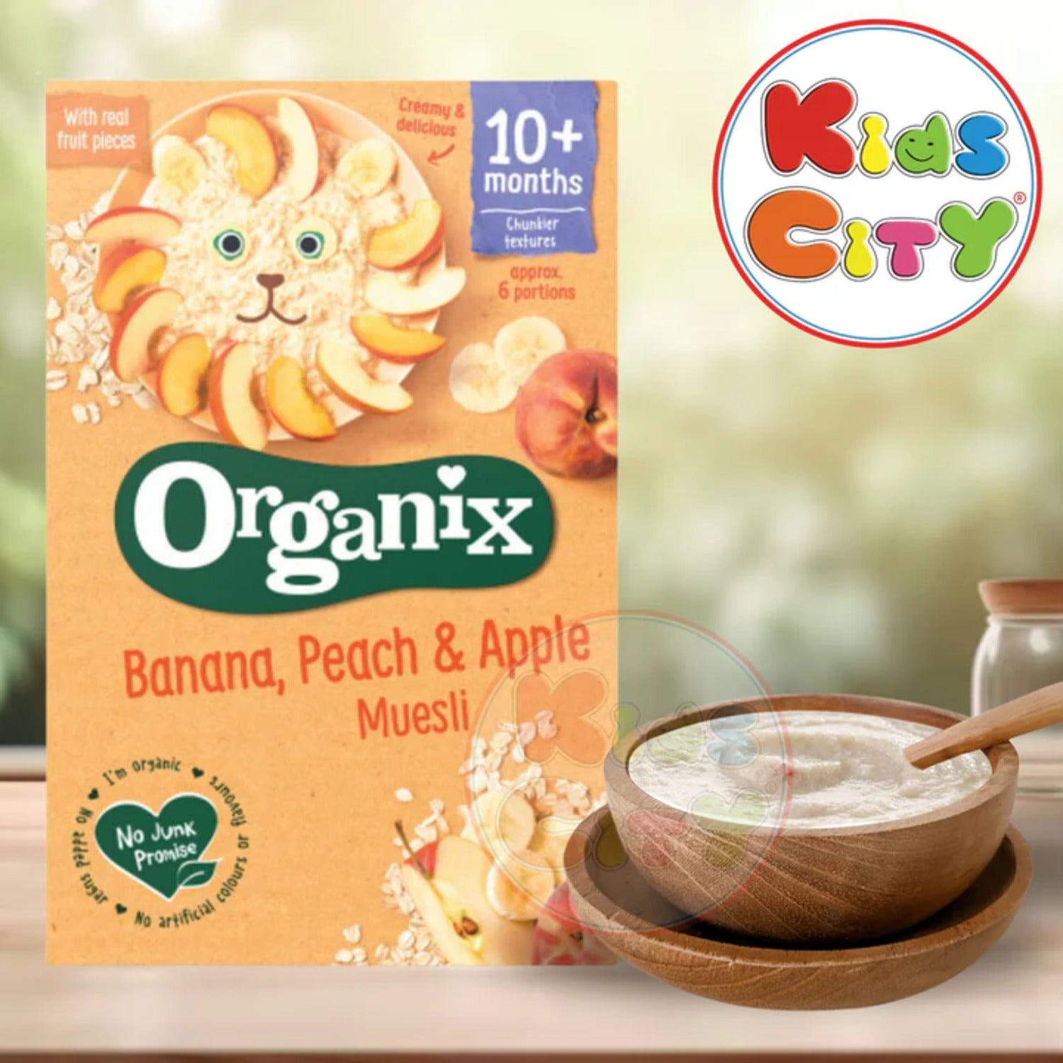 Organix Banana, Peach, Apple Muesli 10m, 200g