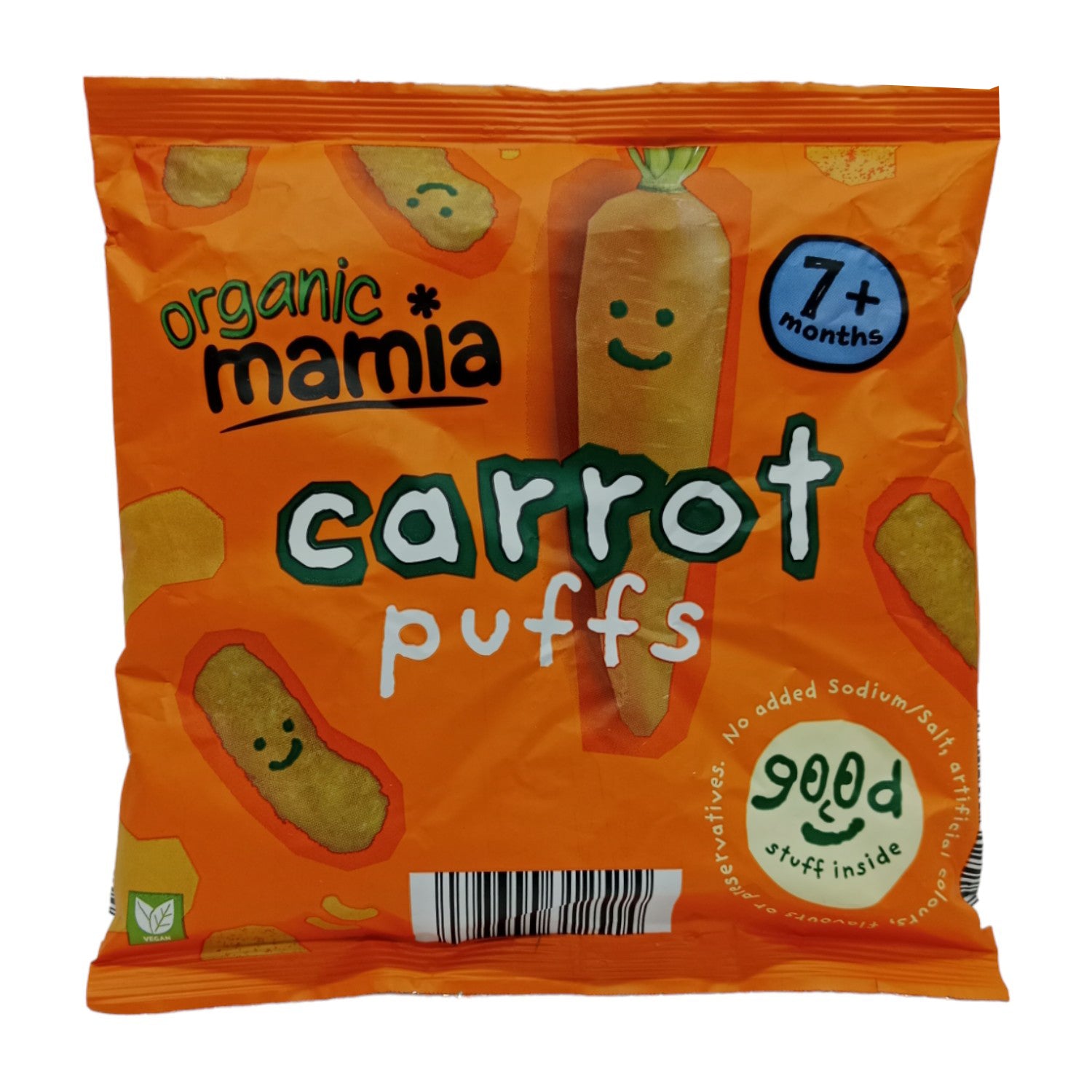 Organic Mamia Carrot Puffs 7m, 20g