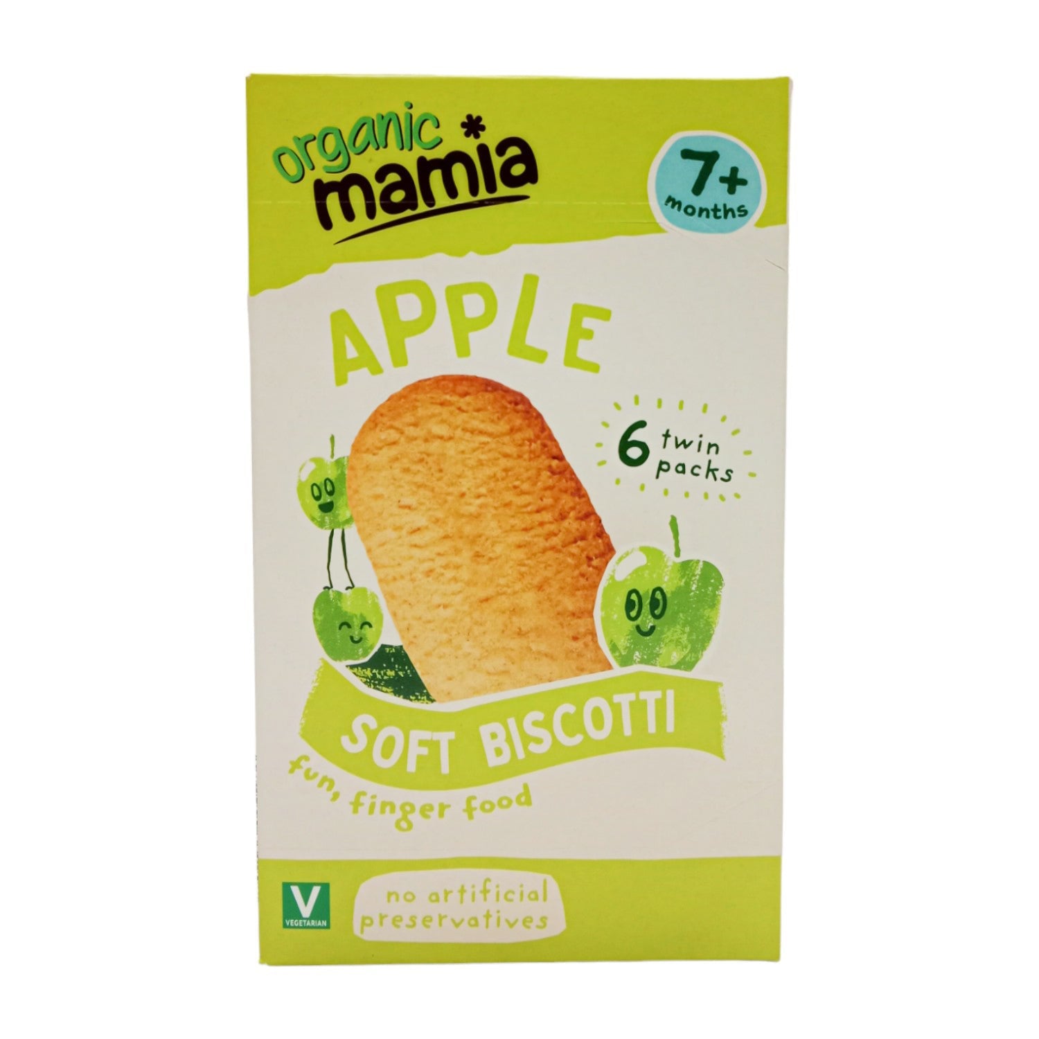 Organic Mamia Apple Soft Biscotti Fun Finger food (7m+) - 120g