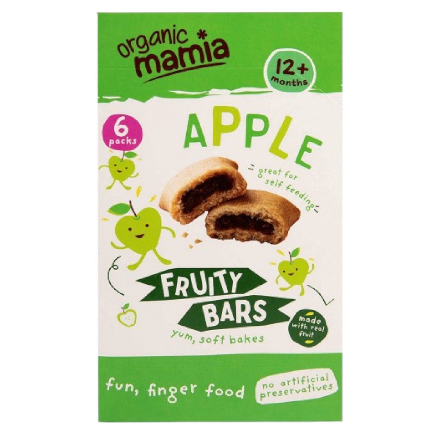 Organic Mamia Apple Fruity Bars (12m+) - 120g (6x20g)