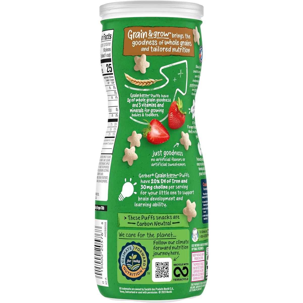 Gerber Organic Puffs Strawberry