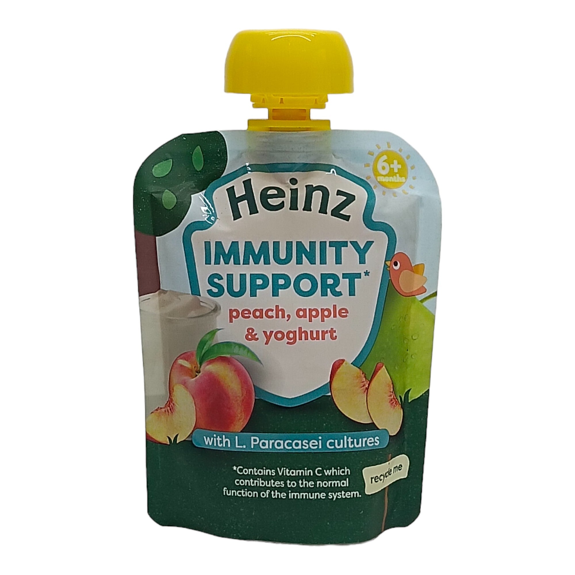 Heinz Baby Puree, Immunity Support, Peach, Apple & Yoghurt (7m+) - 85g