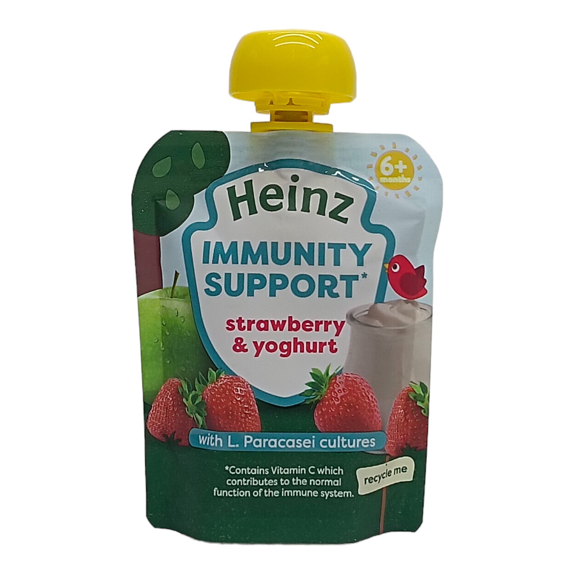 Heinz Baby Puree, Immunity Support, Strawberry & Yoghurt (7m+) - 85g