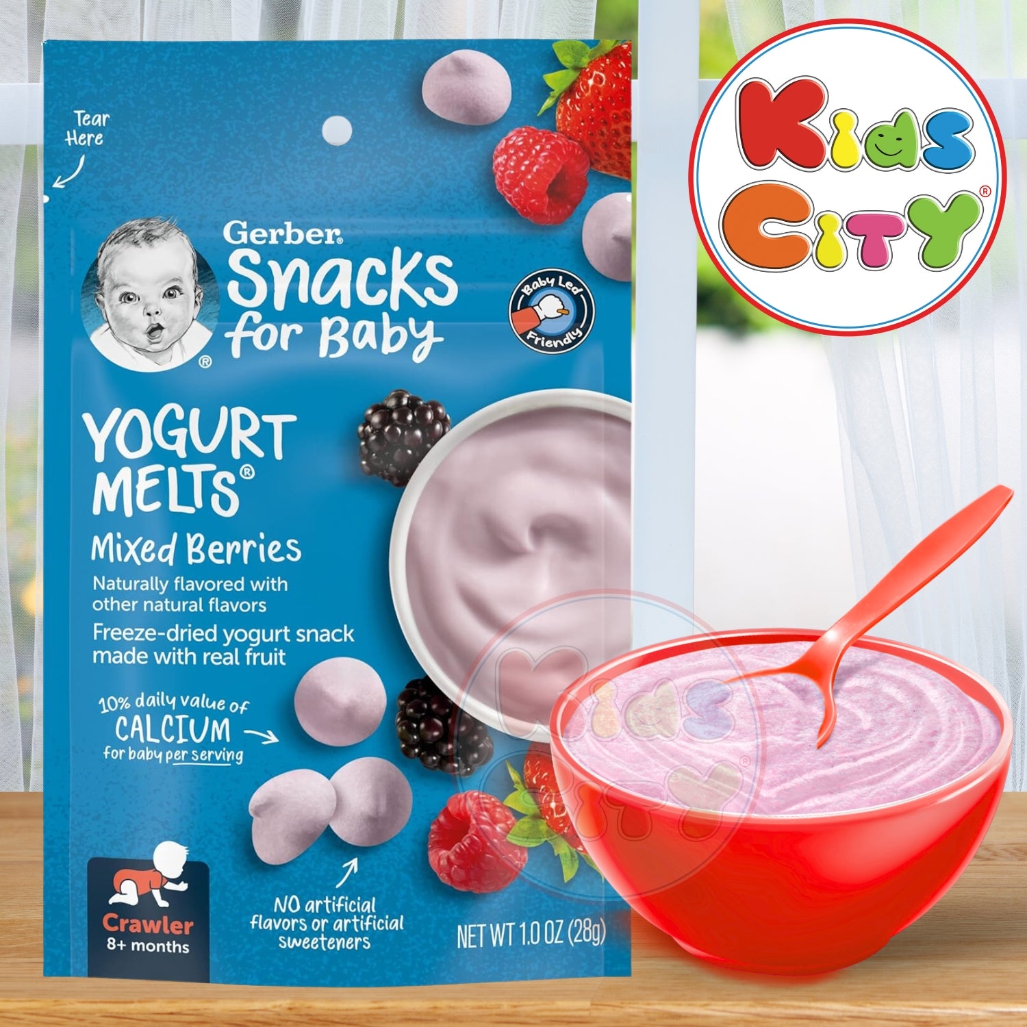 Gerber Snacks for Baby, Yogurt Melts for Crawler - Mixed Berries