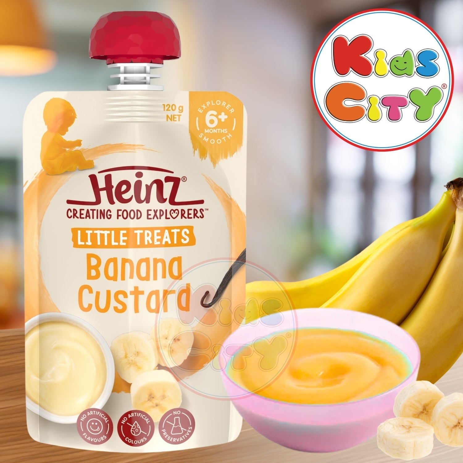 Heinz Baby Food Pouch, Creating Food Explorers, Little Treats, Banana Custard, 120g