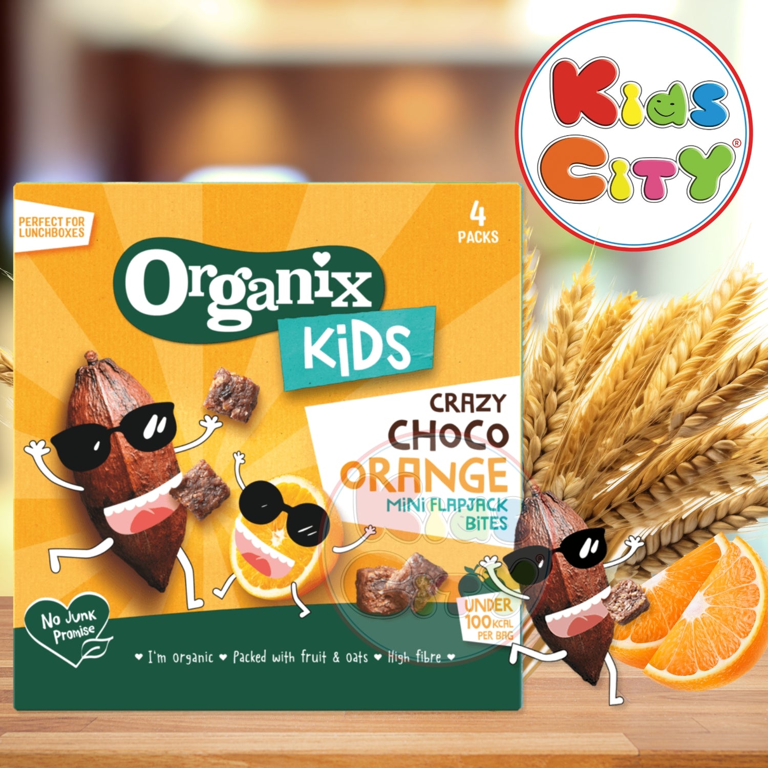 Organix Kids Crazy Choco Orange Mini Flapjack Bites - 92g