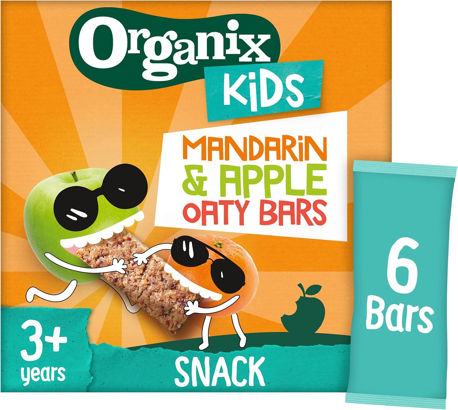 Organix Kids Marvellous Mandarin &Apple Oaty Bars - 138g