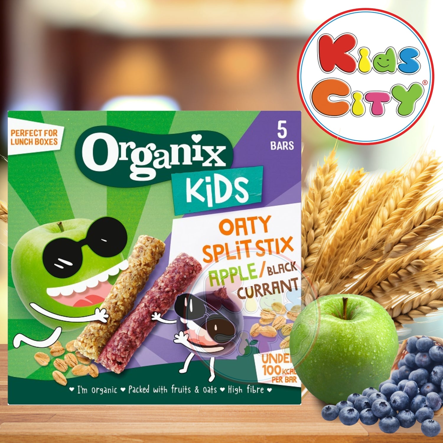 Organix Kids Oaty Split Stix Apple Black Currant - 115g