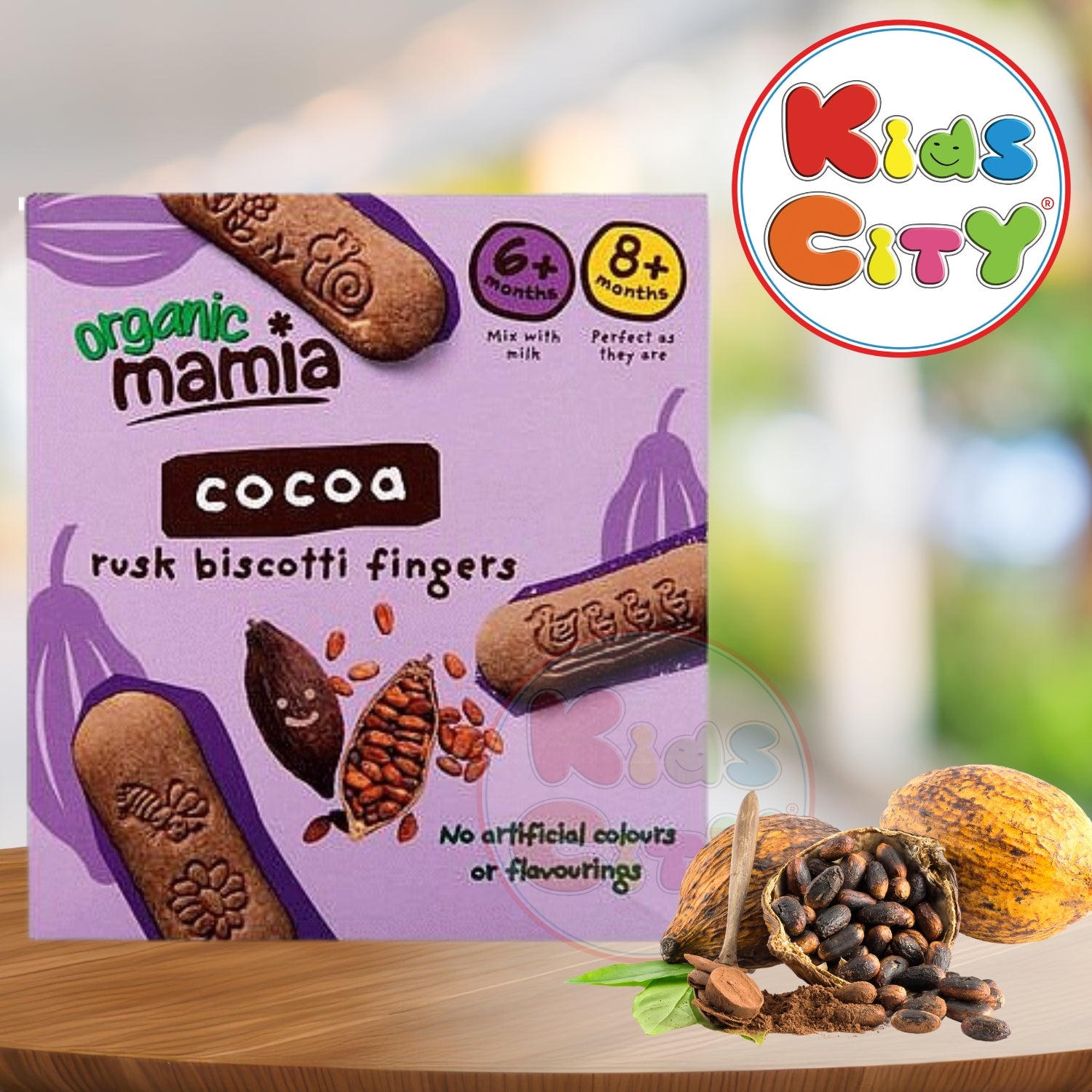 Organic Mamia Cocoa Rusk Biscotti Fingers (6-8m+) - 100g – KidsCity.in