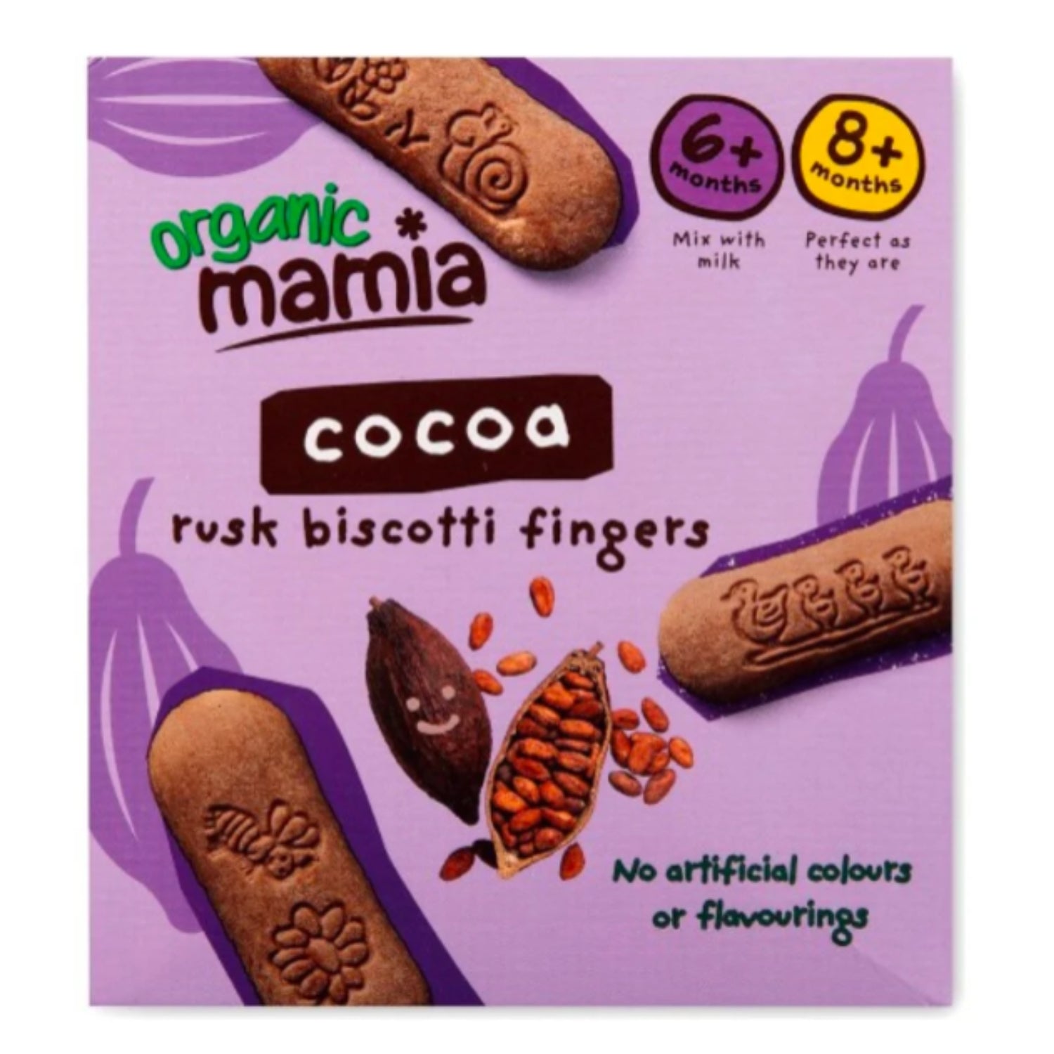 Organic Mamia Cocoa Rusk Biscotti Fingers (6-8m+) - 100g