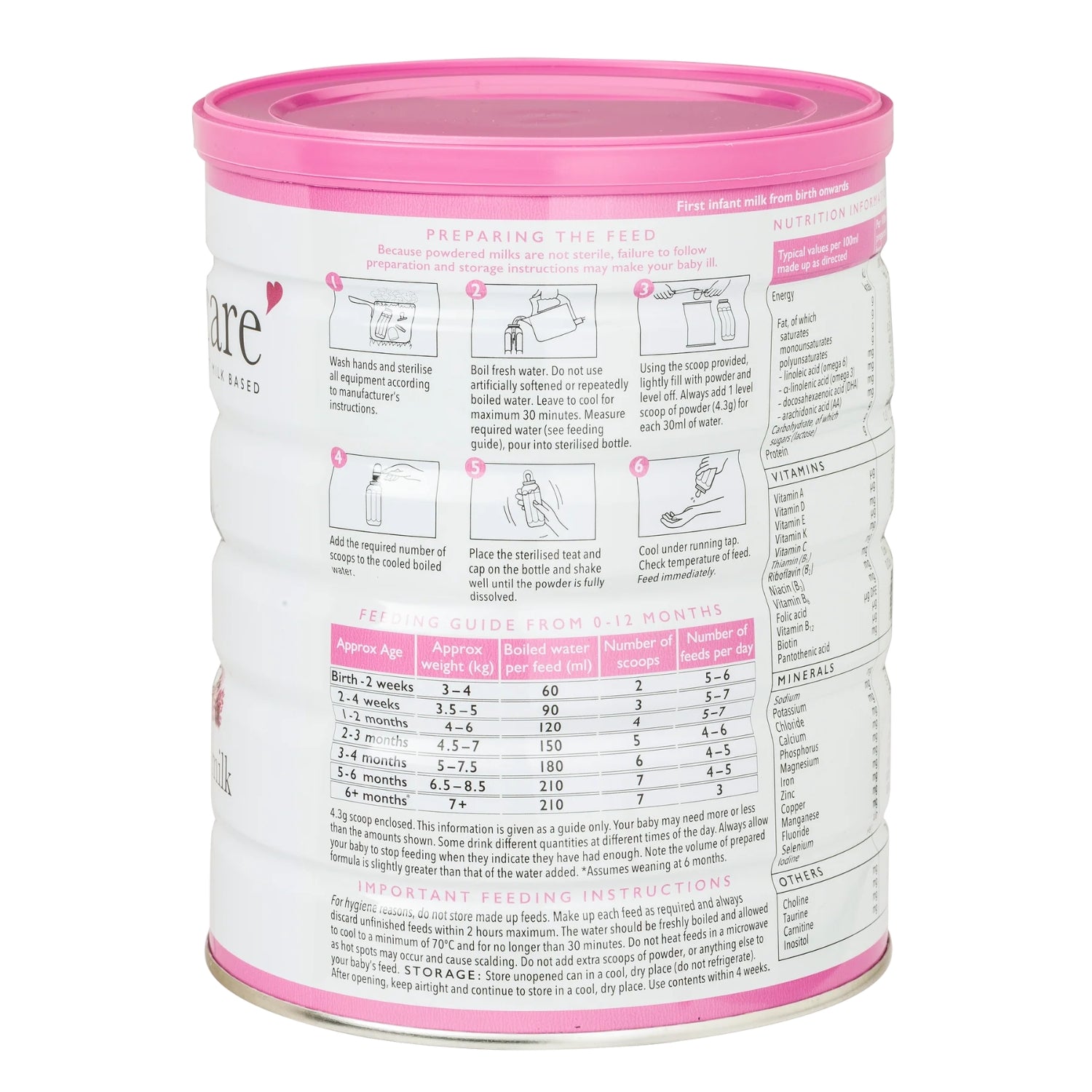 Nannycare 1, Goat Milk Based First Infant Milk (0m+) - 900g