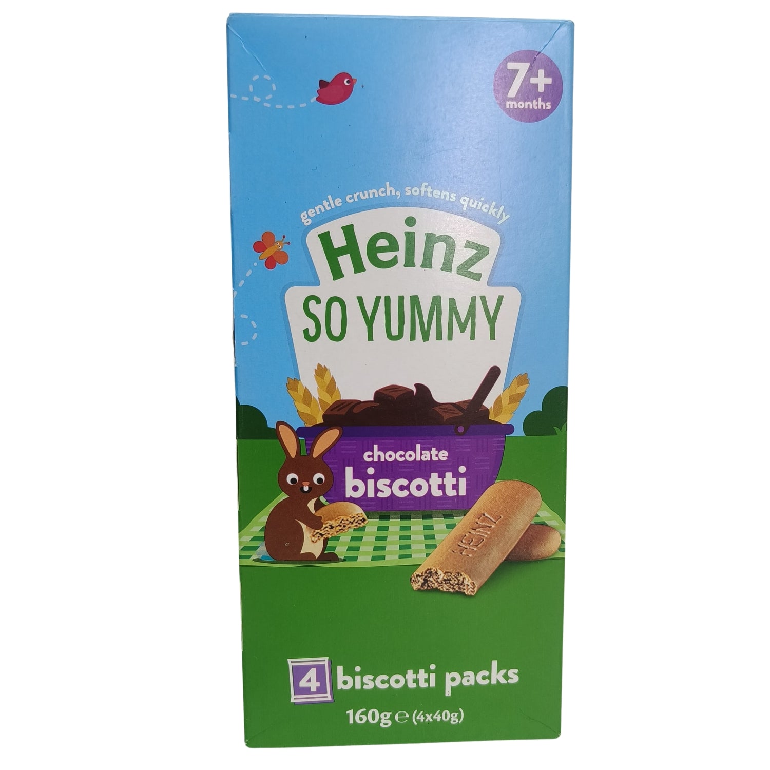 Heinz Biscotti Snack, Chocolate Biscotti (7m+) - 160g (4x40g)