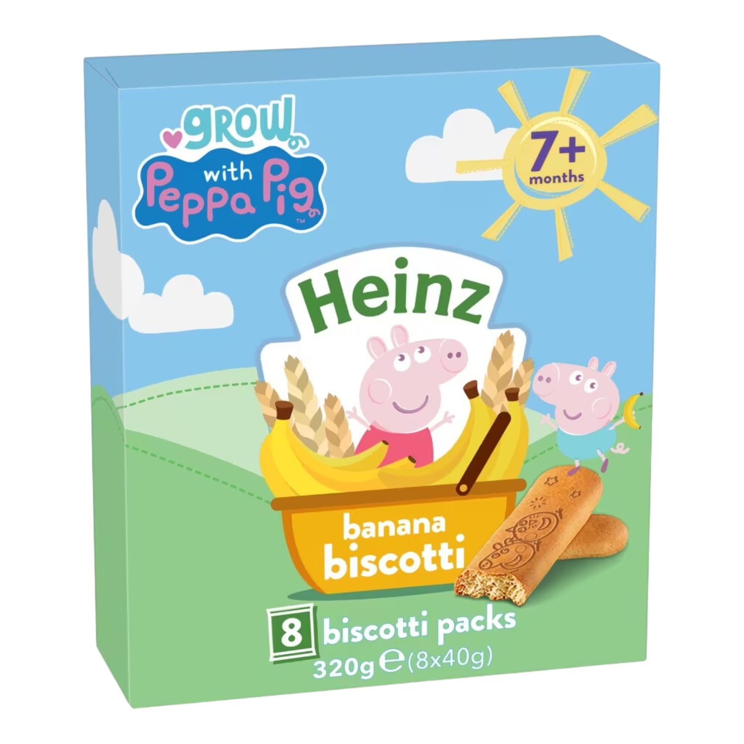 Heinz Biscotti Snack, Banana Biscotti (7m+) - 320g (8x40g)