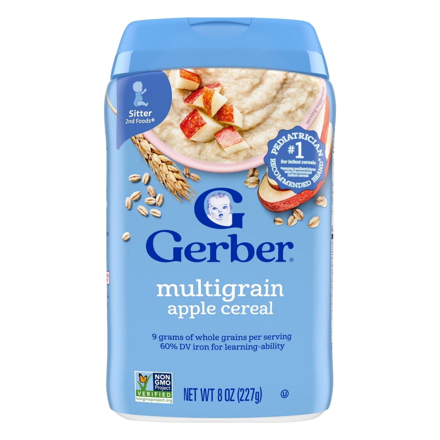 Gerber Cereal for Baby, Multigrain Apple for Sitter (8oz) - 227g