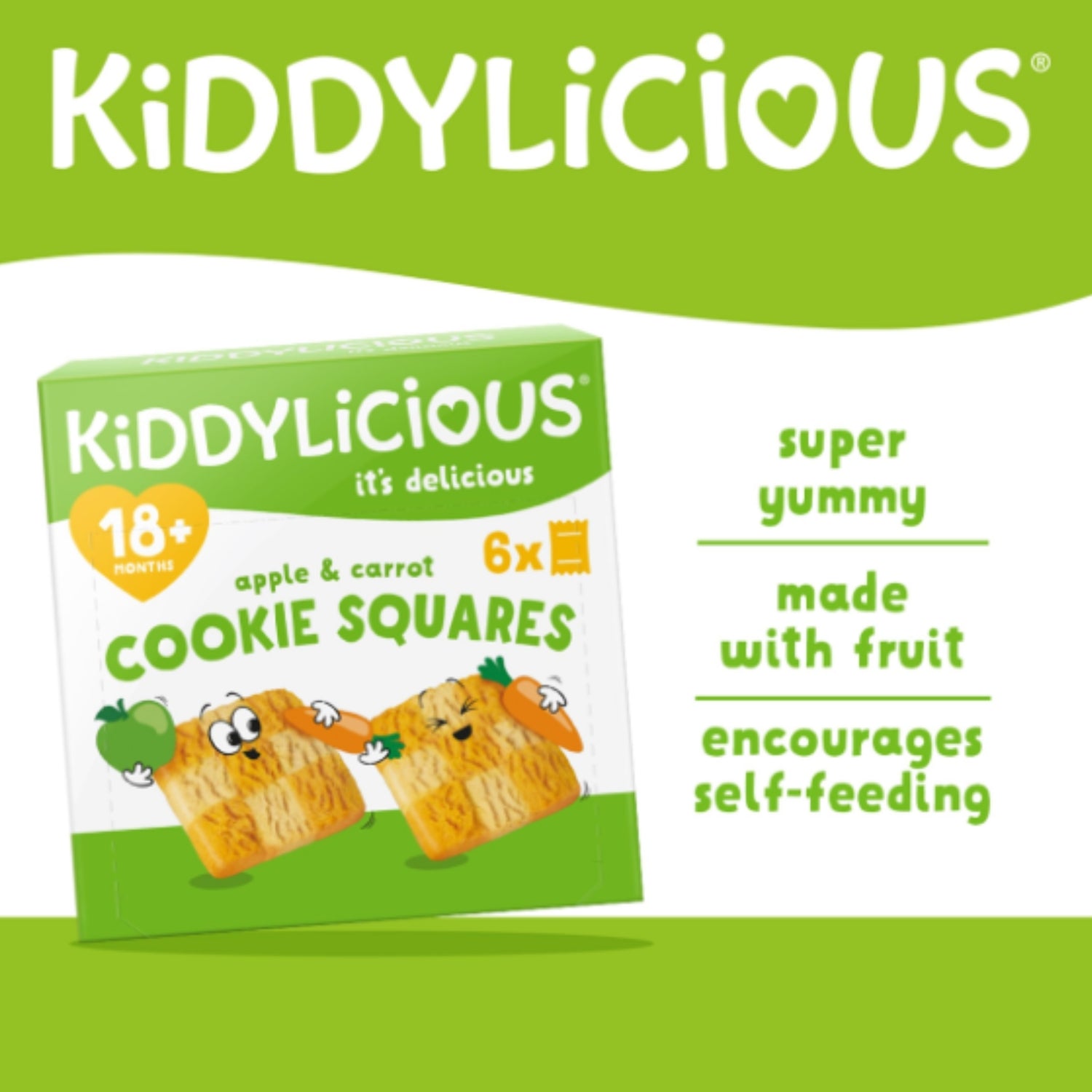 Kiddylicious Soft Biscotti, Apple (7m+) - 120g (6x20g)