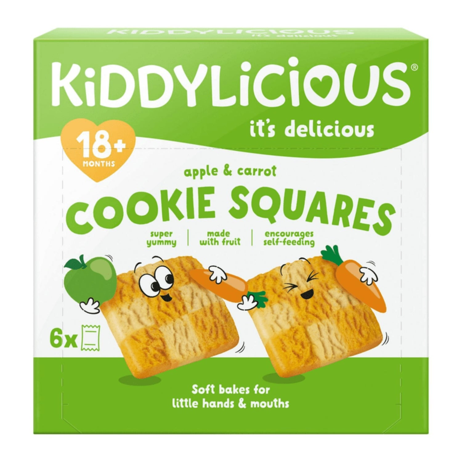 Kiddylicious Soft Biscotti, Apple (7m+) - 120g (6x20g)