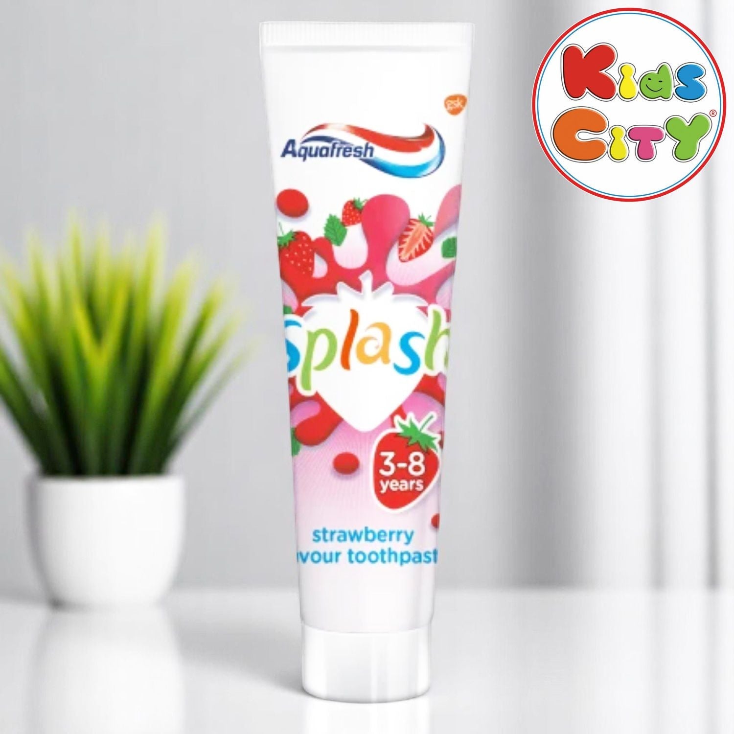 Toothpaste Cubes Aquafresh Splash Strawberry Flavoured Toothpaste (3-8y) 50ml – KidsCity.in
