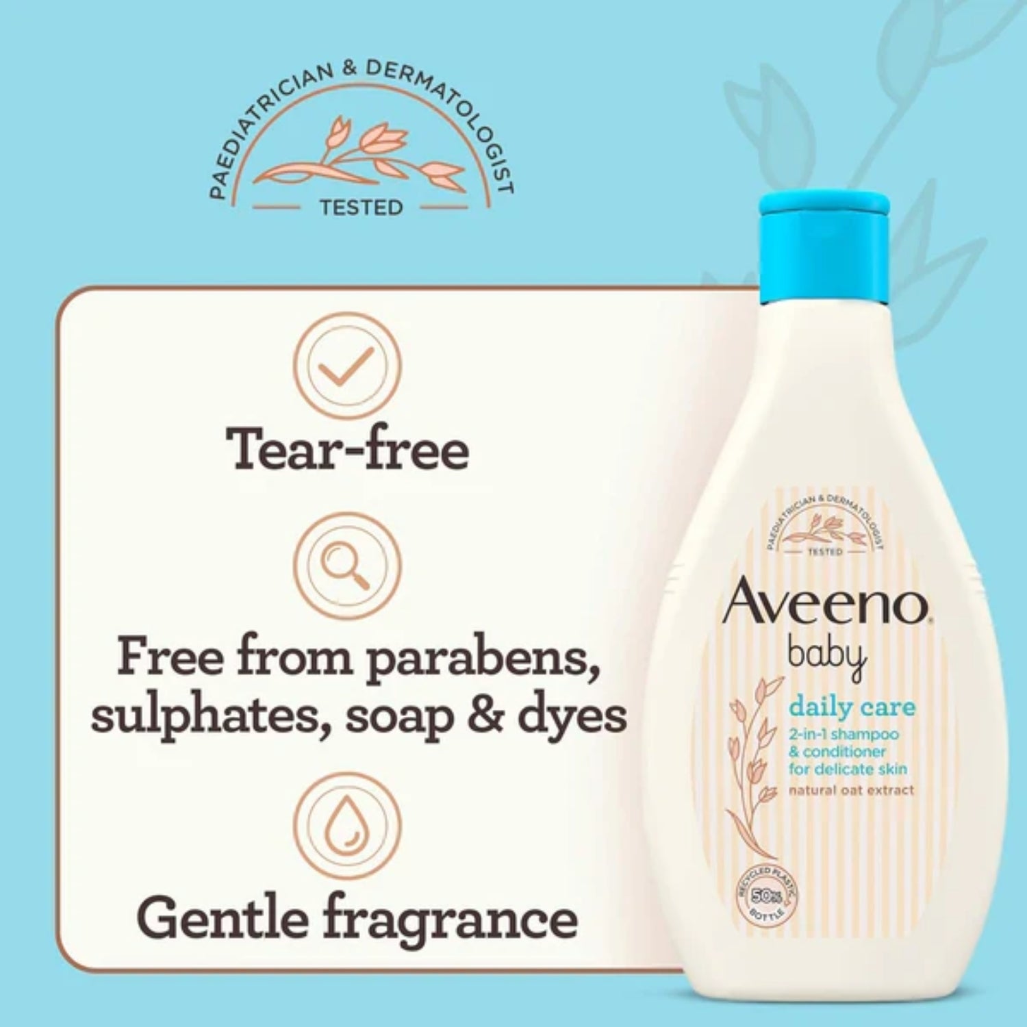 Aveeno Baby Daily Care 2-in-1 Shampoo & Conditioner For Delicate Skin - 250ml