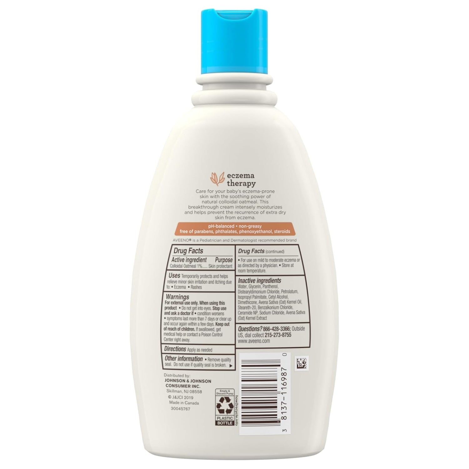 Aveeno Baby Eczema Therapy Moisturizing Cream - 354ml