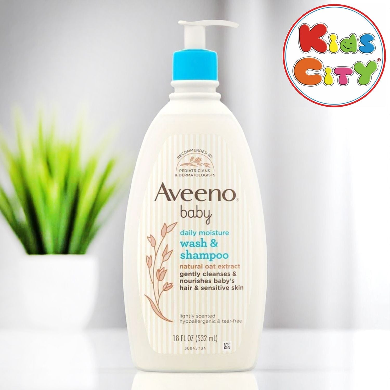 Aveeno Baby Daily Moisture Wash & Shampoo, 532ml
