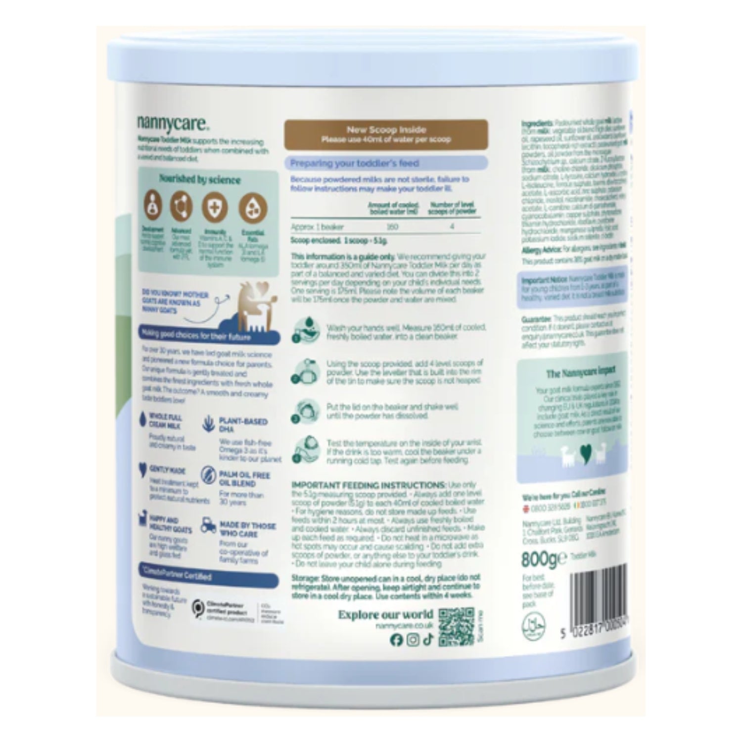 NANNY CARE GOAT TODDLER MILK 3 800G