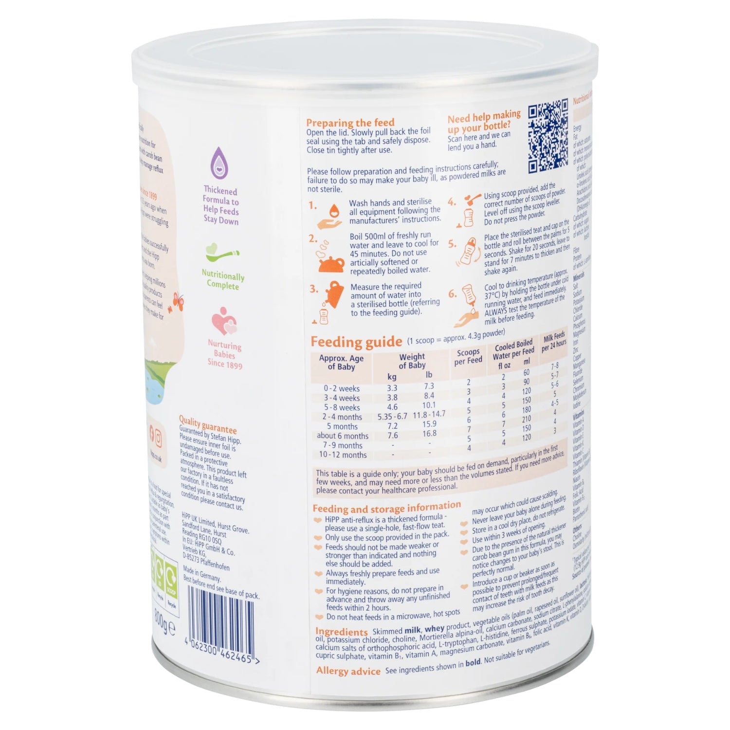 Hipp Anti-Reflux Milk Combiotic from birth, 800g (Pack of 1)