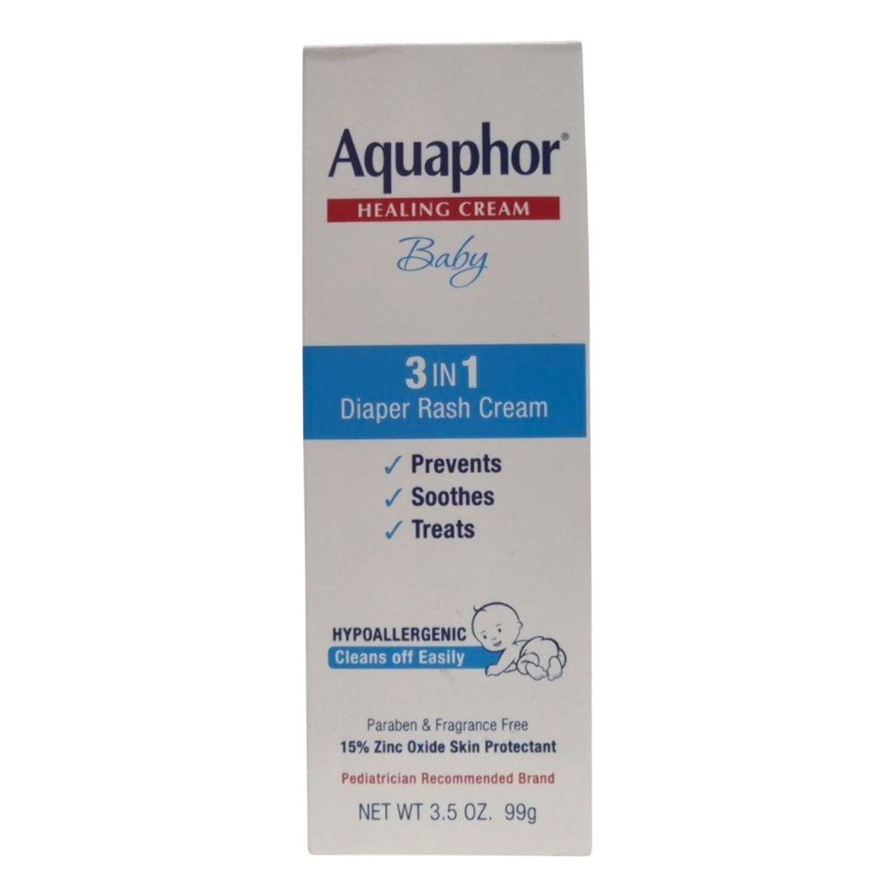 Aquaphor Healing Cream Baby 3-in-1 Diaper Rash Cream, 99g (3.5oz)