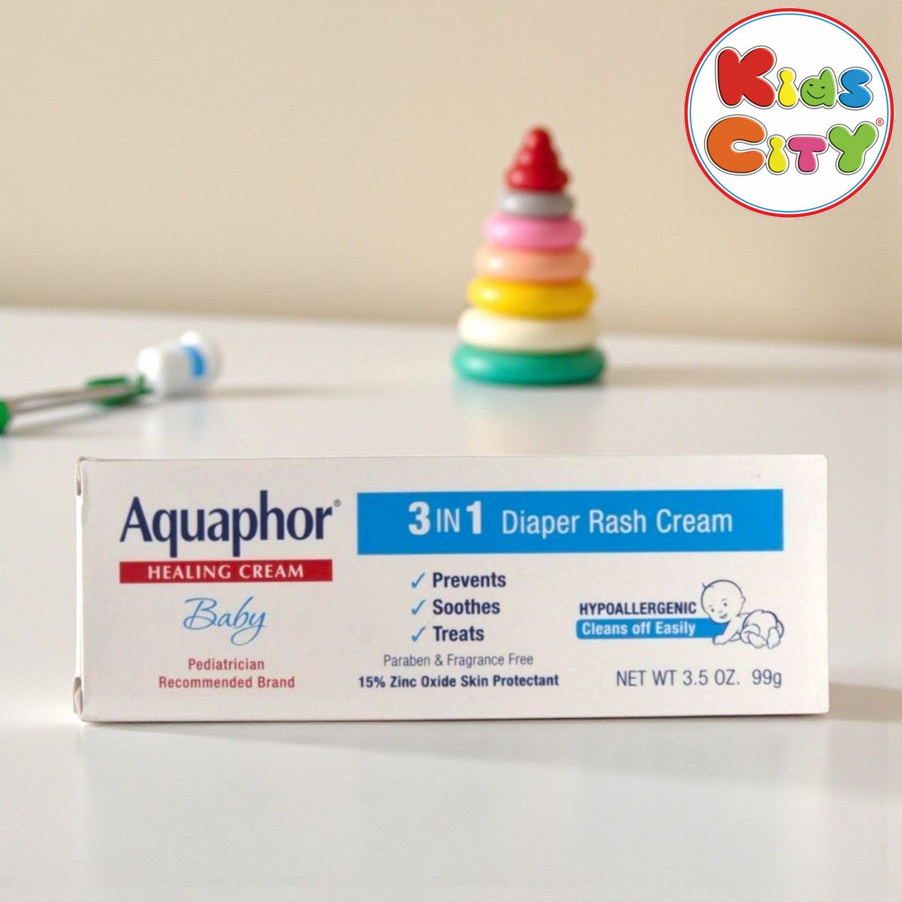 Aquaphor Healing Cream Baby 3-in-1 Diaper Rash Cream, 99g (3.5oz)