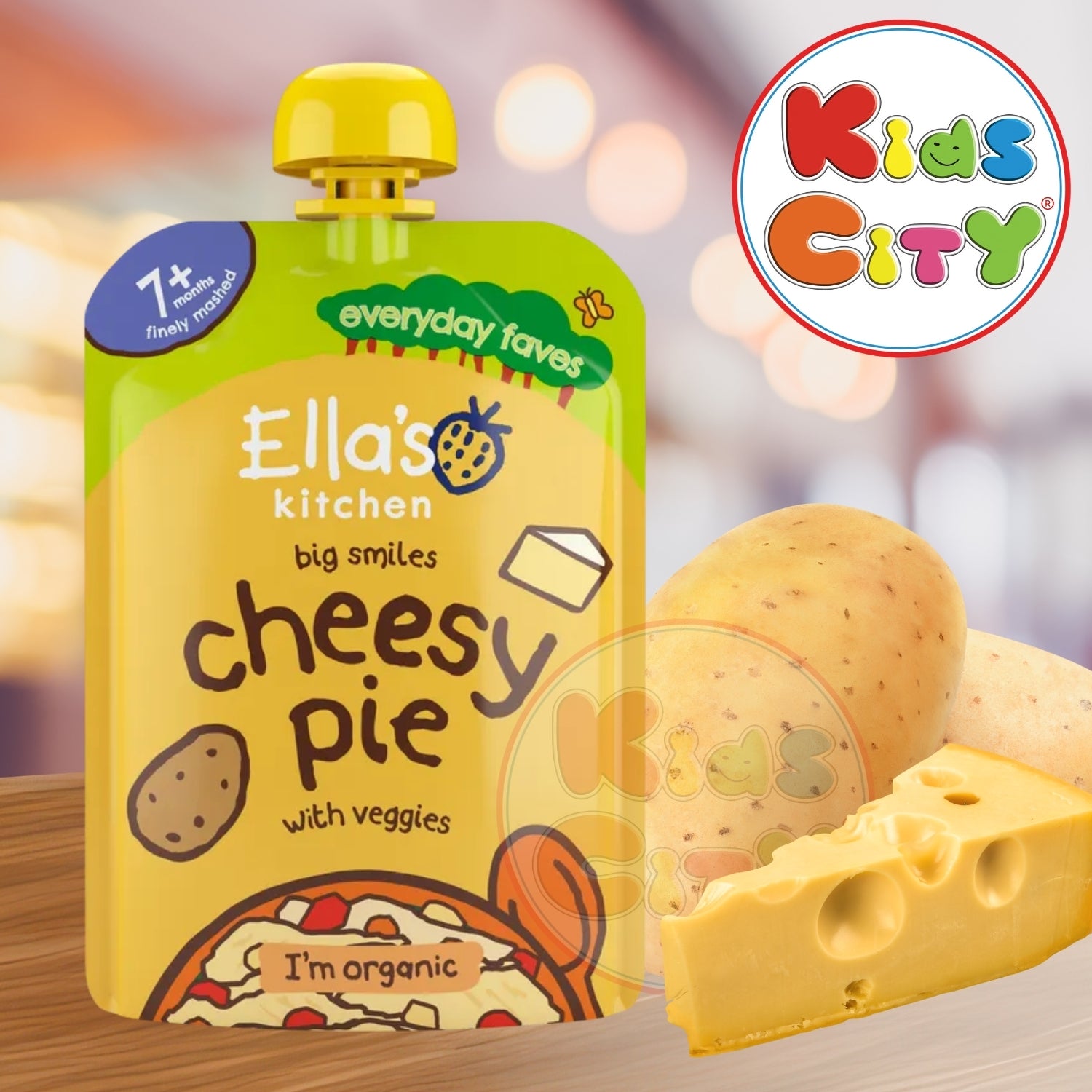 Ella's Kitchen Organic Baby Food Pouch, Cheesy Pie with veggies (7m+) - 130g