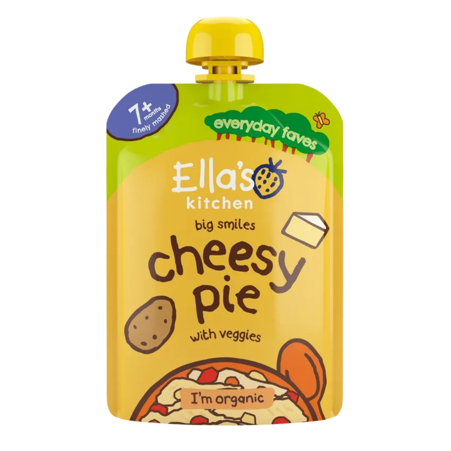 Ella's Kitchen Organic Baby Food Pouch, Cheesy Pie with veggies (7m+) - 130g