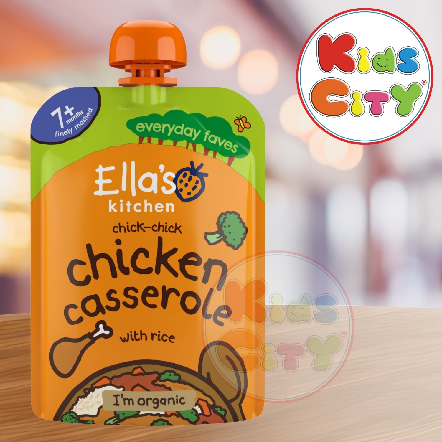 Ella's Kitchen Organic Baby Food Pouch, Chicken Casserole with rice (7m+) - 130g