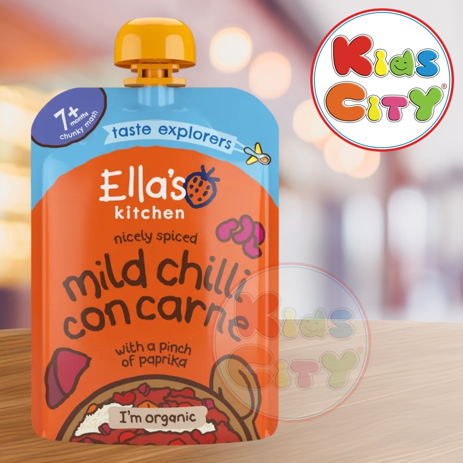 Ella's Kitchen Organic Baby Food Pouch, Mild Chilli Con Carne with paprika (7m+) - 130g