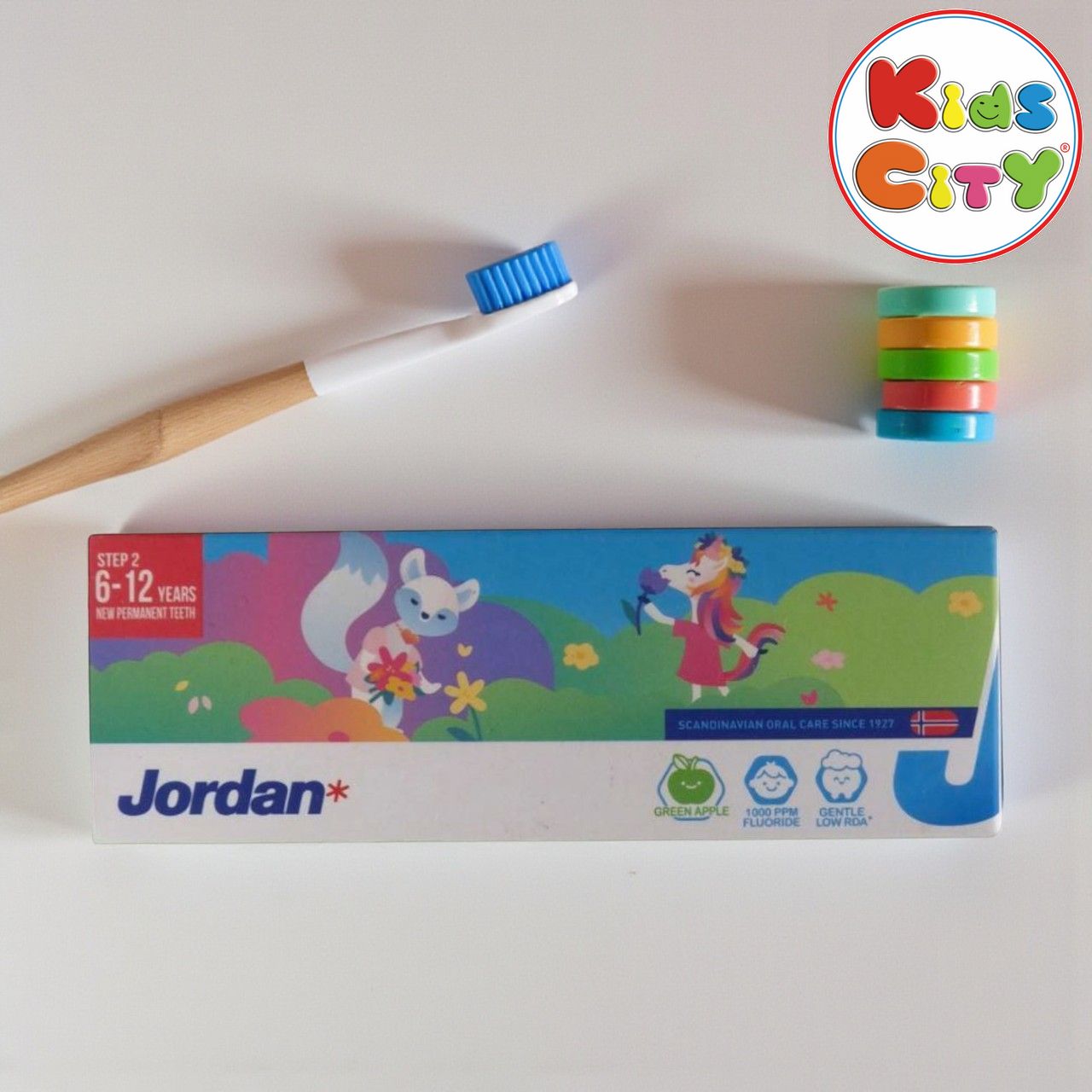 Jordan Milk Teeth Green Apple Flavoured Toothpaste (6-12Y) 75g