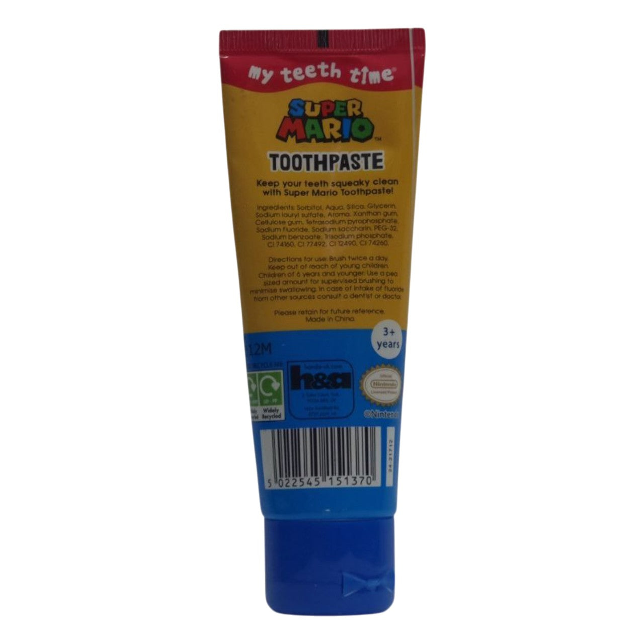 My Teeth Time Super Mario Bubble Gum Toothpaste (3Y+) - 75ml
