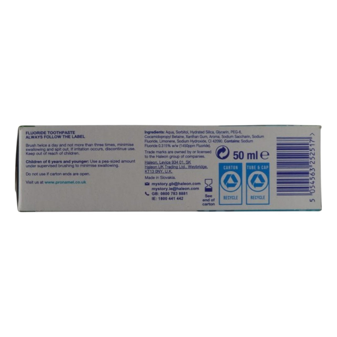 Sensodyne Pronamel Junior Cavity Protection Toothpaste (6-12Y) - 50ml
