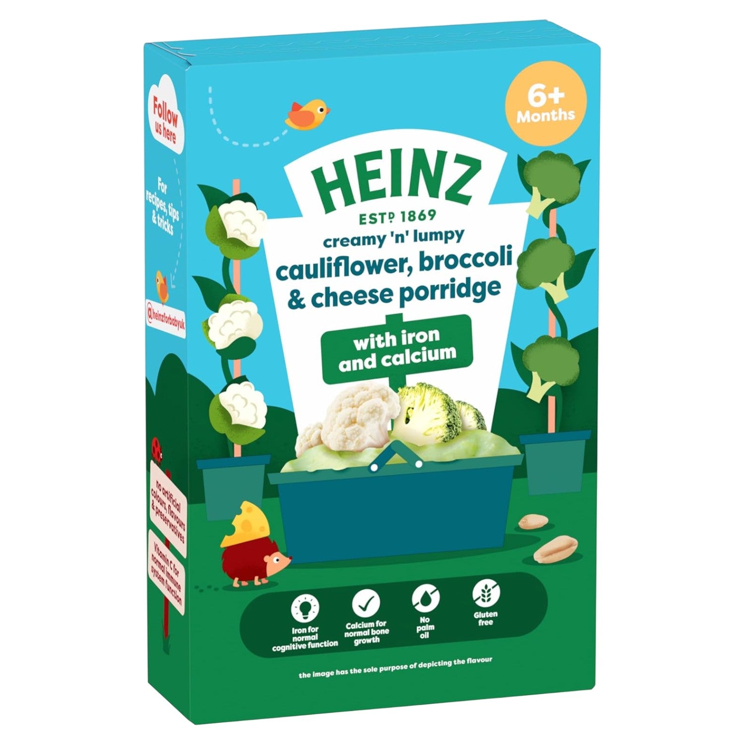 Heinz Baby Cereal, Cauliflower, Broccoli & Cheese Porridge (6m+) - 125g (Pack of 1)
