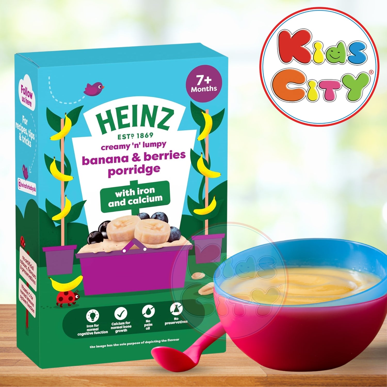 Heinz Baby Cereal, Banana & Berries Porridge (7m+) - 200g (Pack of 1)