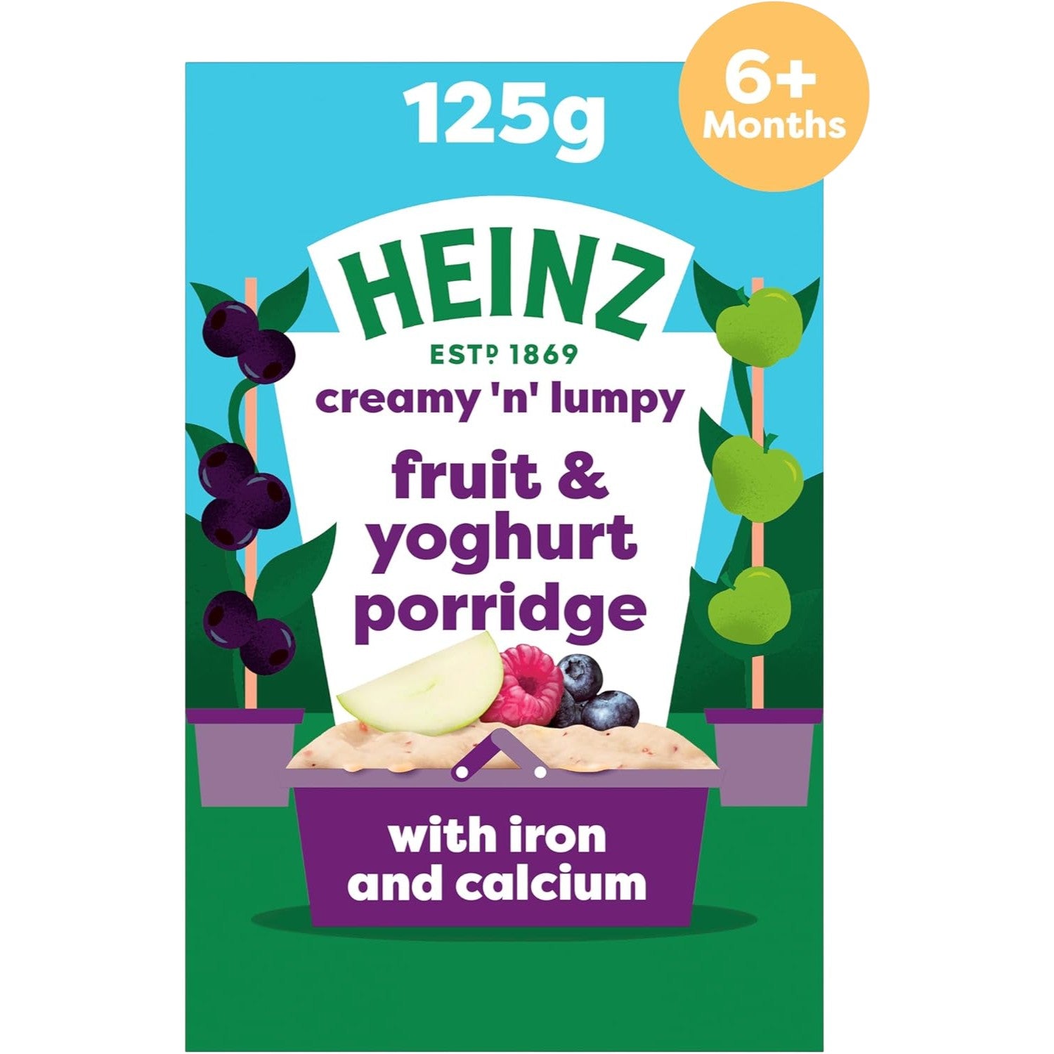 Heinz Baby Cereal, Fruit & Yoghurt Porridge (6m+) - 125g (Pack of 1)