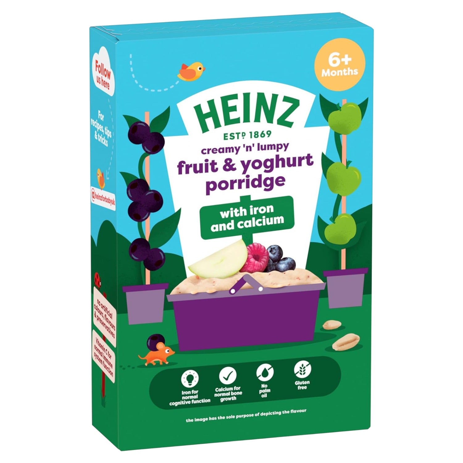 Heinz Baby Cereal, Fruit & Yoghurt Porridge (6m+) - 125g (Pack of 1)