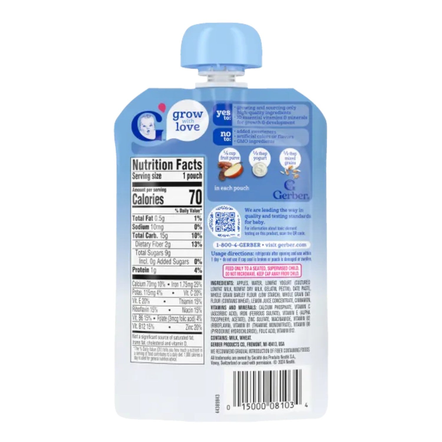 Gerber Natural For Baby 2nd Foods for Sitter, Apple Cinnamon - 99g (Pack of 1)