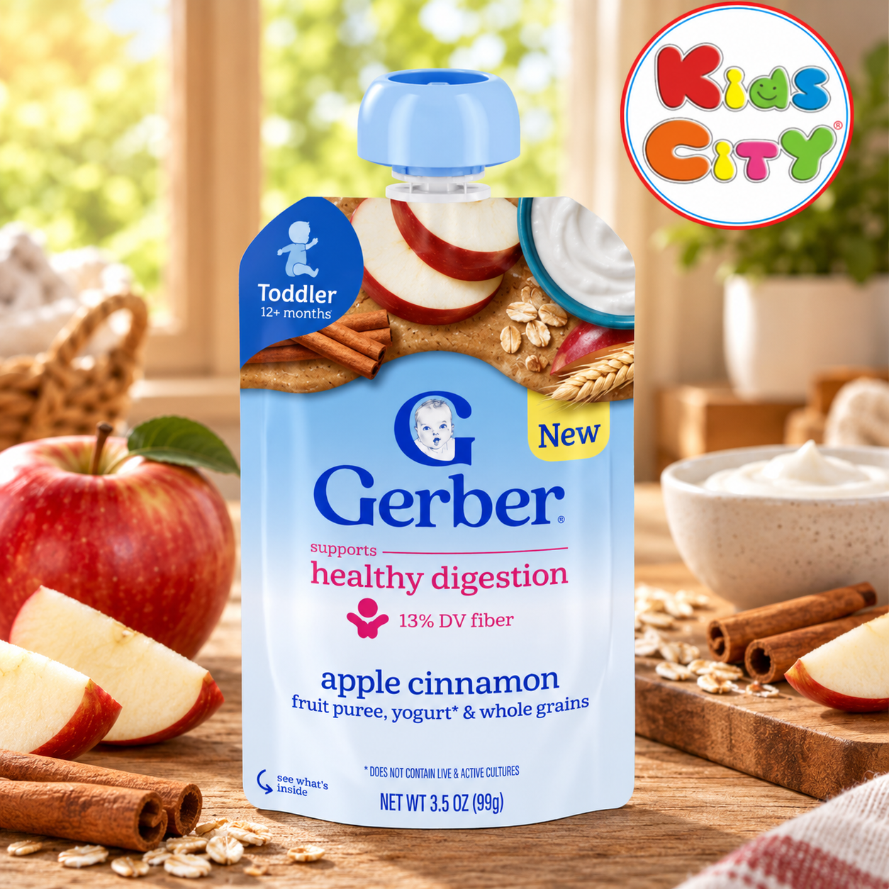 Gerber Natural For Baby 2nd Foods for Sitter, Apple Cinnamon - 99g (Pack of 1)