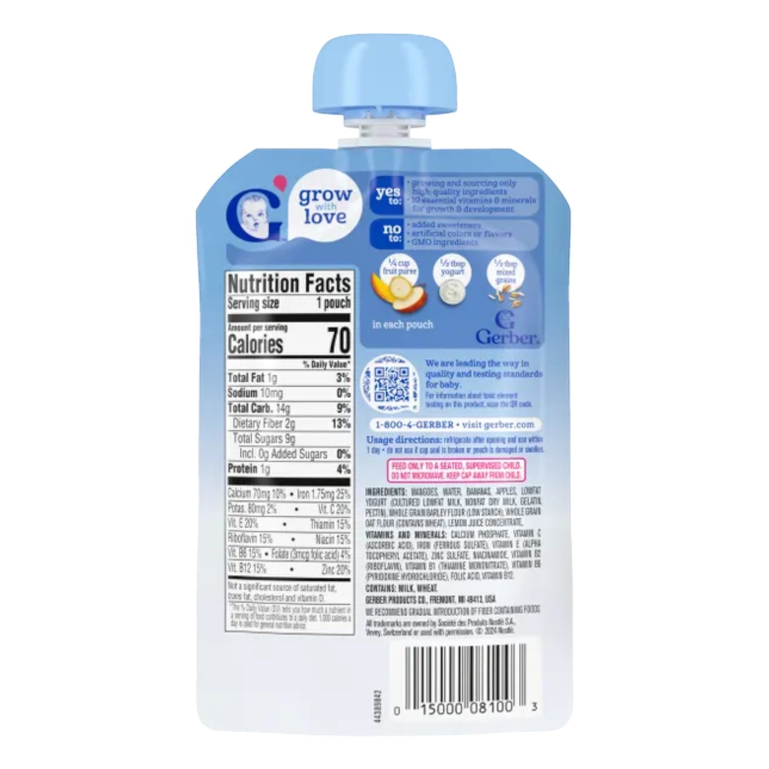 Gerber Natural For Baby 2nd Foods for Sitter, Mango Banana - 99g (Pack of 1)