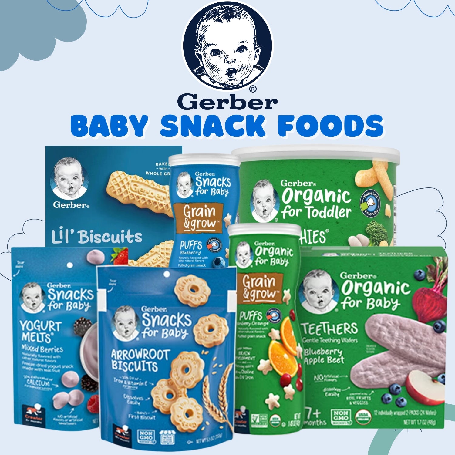 Amazon Gerber Arrowroot Cookies Gerber Arrowroot Biscuits 10