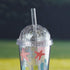 Acrylic Sipper, Cup, Tumbler Frosted with Straw and Lid - 270ml (25-211-C)