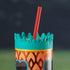 Acrylic Sipper, Cup, Tumbler Frosted with Straw and Lid - 275ml (KT-007-C)