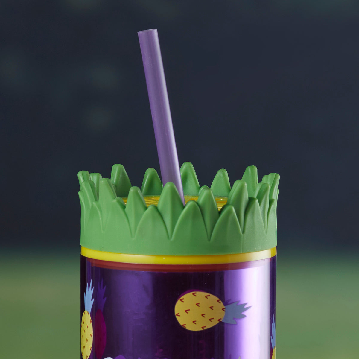 Acrylic Sipper, Cup, Tumbler Frosted with Straw and Lid - 275ml (KT-007-D)