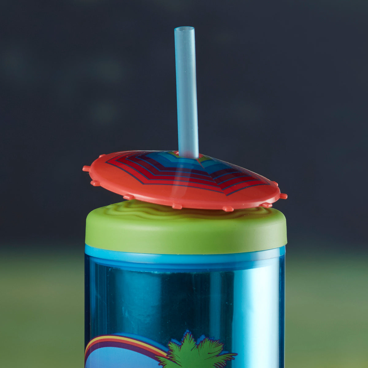 Acrylic Sipper, Cup, Tumbler Frosted with Straw and Lid - 275ml (KT-008-A)