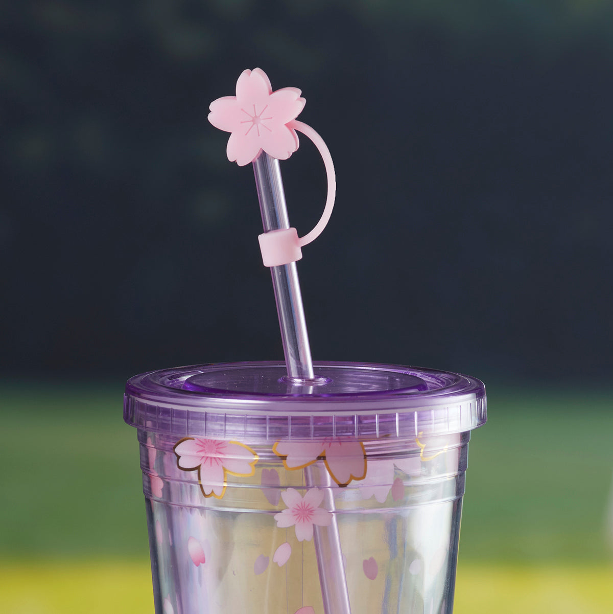 Acrylic Sipper, Cup, Tumbler Frosted with Straw and Lid - 300ml (YH-050-B)