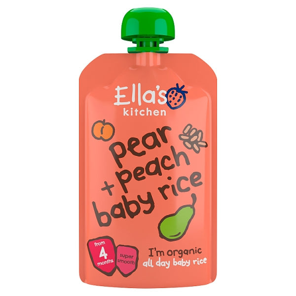 Ellas Kitchen Pear + Peach Baby Rice - 120g