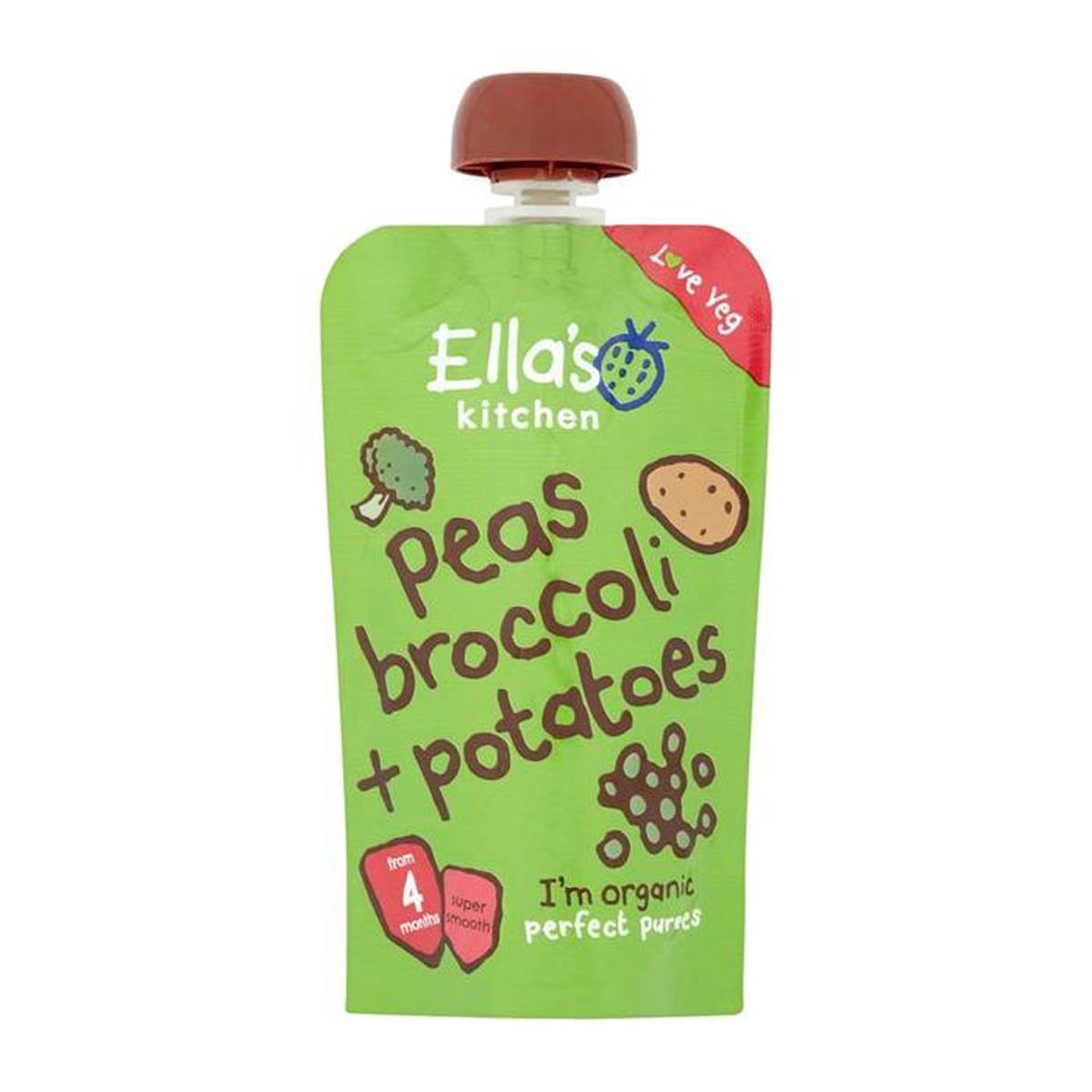 Ellas Kitchen Peas Broccoli + Potatoes - 120g
